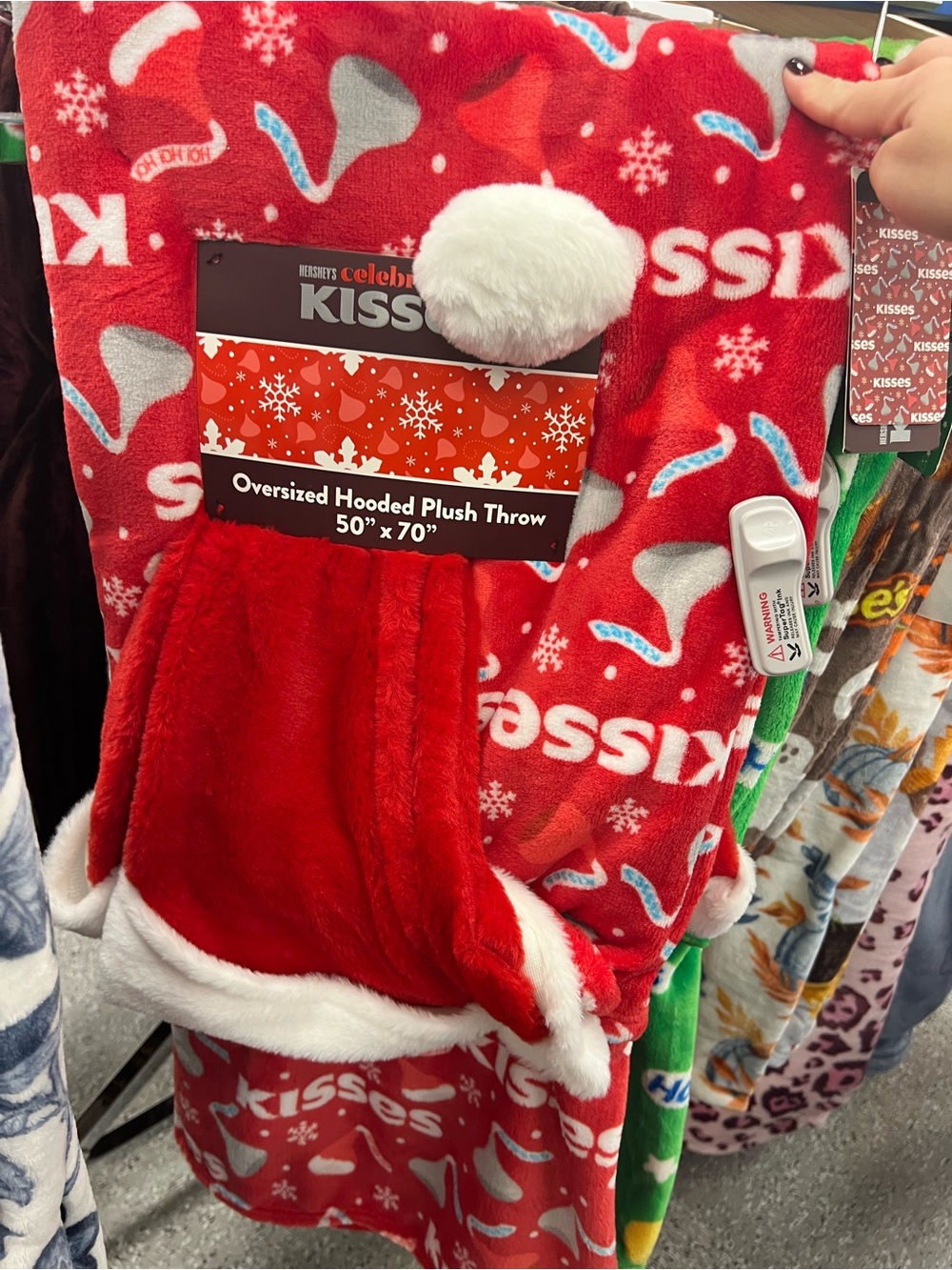 Hershey’s kisses Red Oversized Hooded holiday Plush Throw